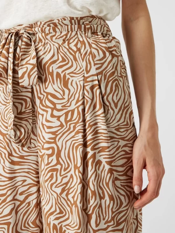 Broadway NYC Culotte Mit Allover-Muster – Hellbraun 4