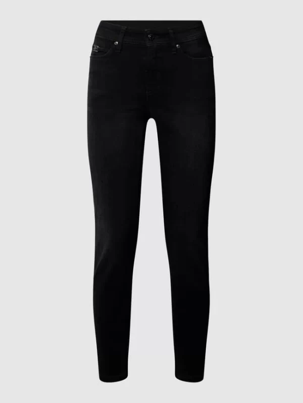 Cambio Low Rise Jeans Im Straight Fit Mit Label-Applikation – Schwarz 3