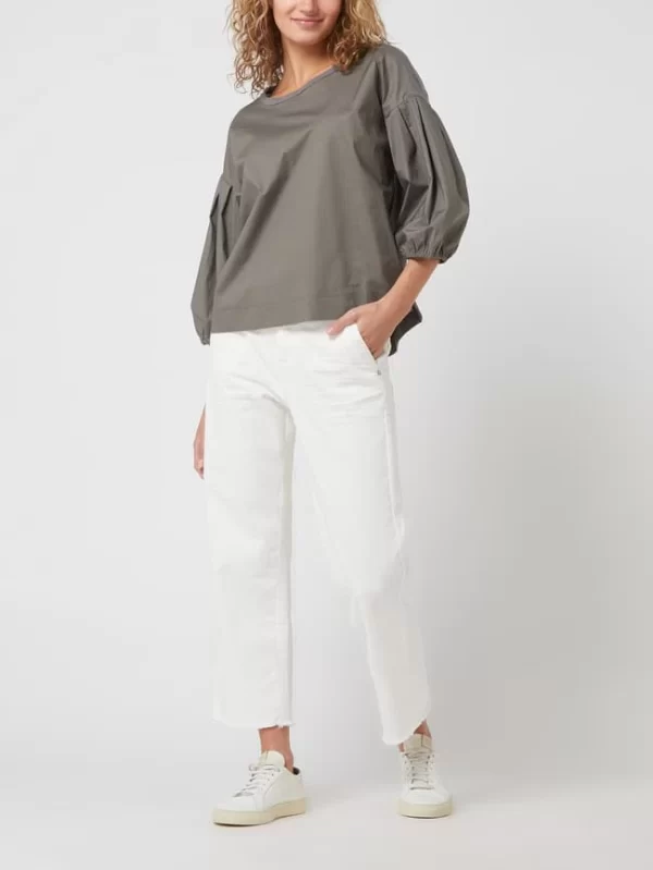 Opus Cropped Jeans Mit Stretch-Anteil Modell ‘Marny’ – Offwhite 1