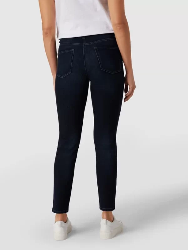 Cambio Mid Rise Jeans Im Straight Fit Mit Label-Patch – Dunkelblau 6