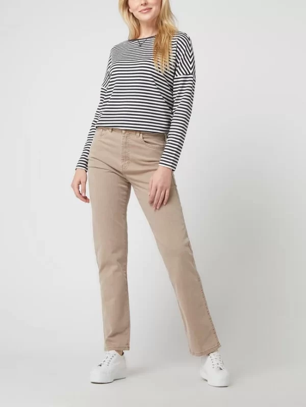 Esprit Straight Fit High Rise Jeans Mit Stretch-Anteil – Taupe 1