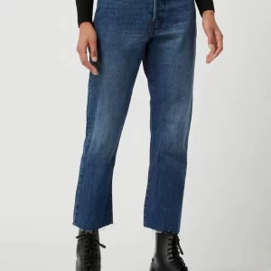 Mango Straight Fit High Waist Jeans Aus Baumwolle Modell ‘Havana’ – Blau 13