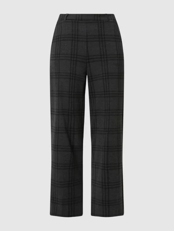 Tom Tailor Culotte Mit Karomuster – Anthrazit 3