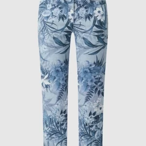 Zerres Comfort Fit Hose Mit Floralem Muster – Blau 9