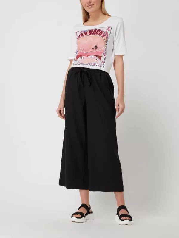 Soyaconcept Culotte Aus Leinen-Viskose-Mix – Schwarz 1