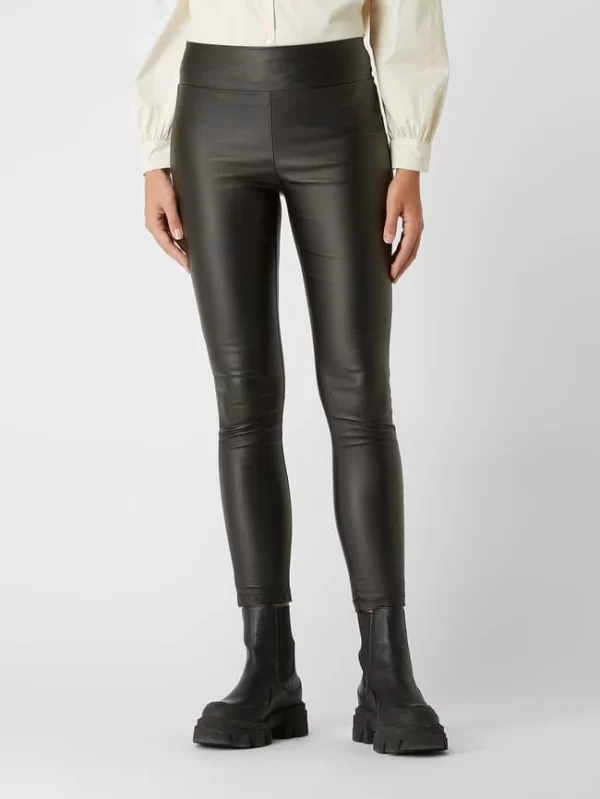 Soyaconcept Leggings In Leder-Optik – Schwarz 5