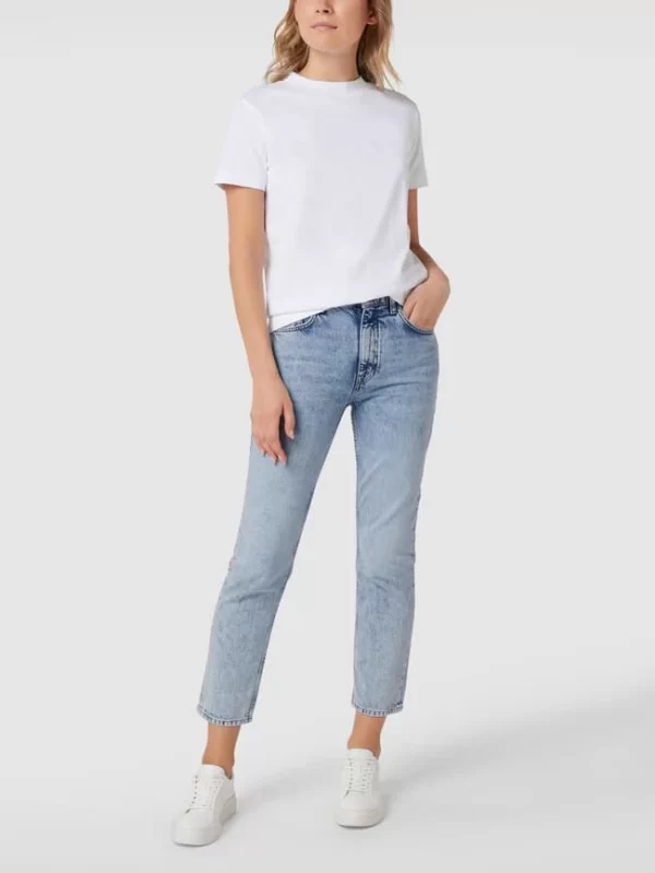 Jake*s Casual Straight Fit Jeans Aus Baumwolle – Hellblau Meliert 1