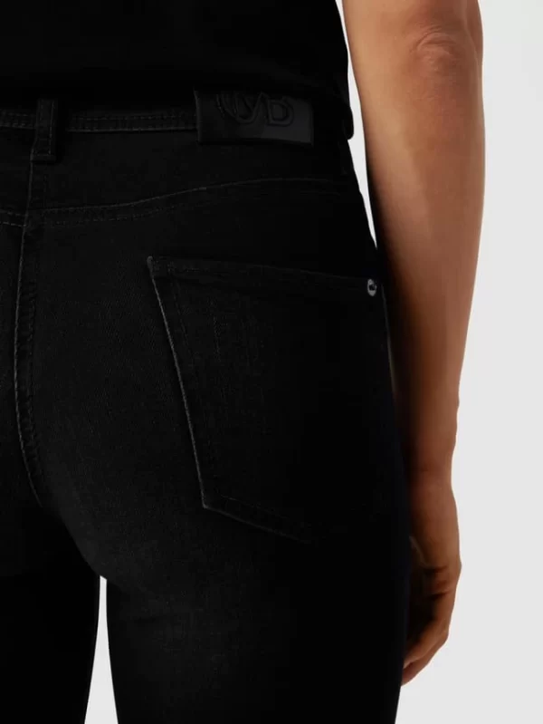 Cambio Low Rise Jeans Im Straight Fit Mit Label-Applikation – Schwarz 4