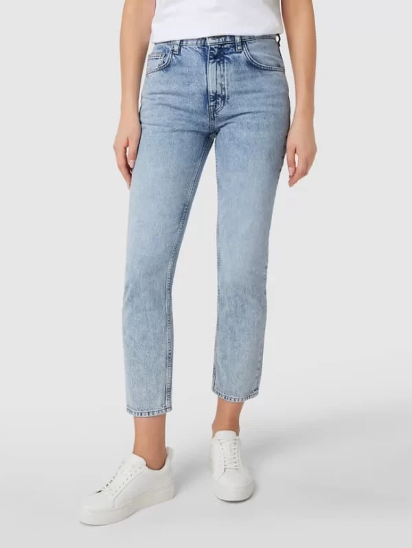 Jake*s Casual Straight Fit Jeans Aus Baumwolle – Hellblau Meliert 5