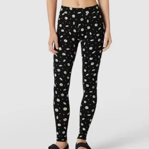 URBAN CLASSICS Leggings Mir Floralem Muster – Schwarz 13