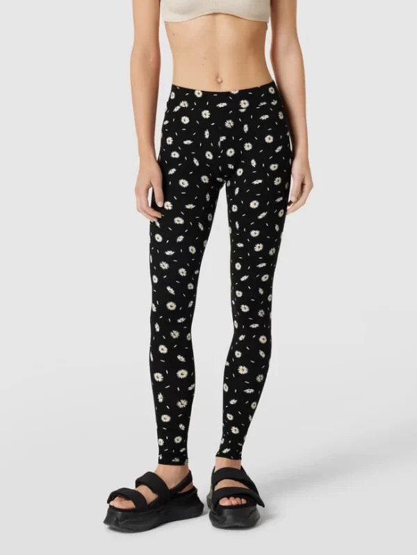 URBAN CLASSICS Leggings Mir Floralem Muster – Schwarz 5