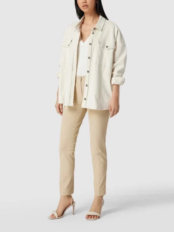Cambio Verkürzte Mid Rise Bundfaltenhose Im Straight Fit – Sand 1