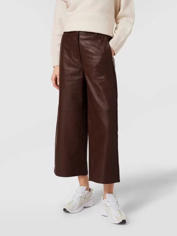 Weekend Max Mara Culotte Aus Leder Modell ‚Gong‘ – Cognac 5