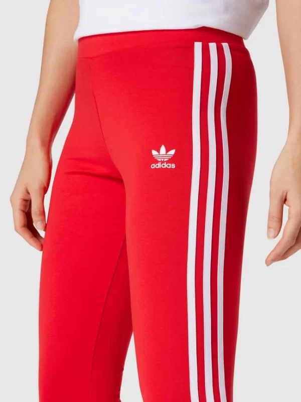 Adidas Originals Leggings Mit Kontraststreifen – Rot 4