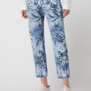 Zerres Comfort Fit Hose Mit Floralem Muster – Blau 13