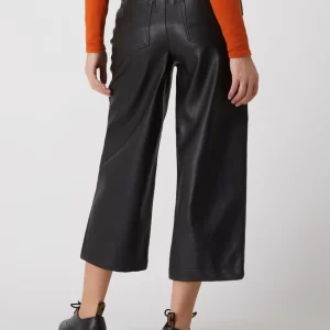 Tom Tailor Denim High Waist Culotte In Leder-Optik – Schwarz 15