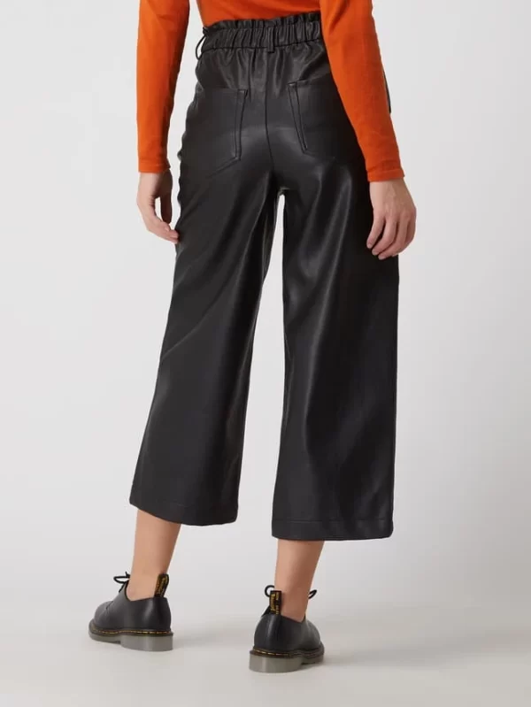 Tom Tailor Denim High Waist Culotte In Leder-Optik – Schwarz 6