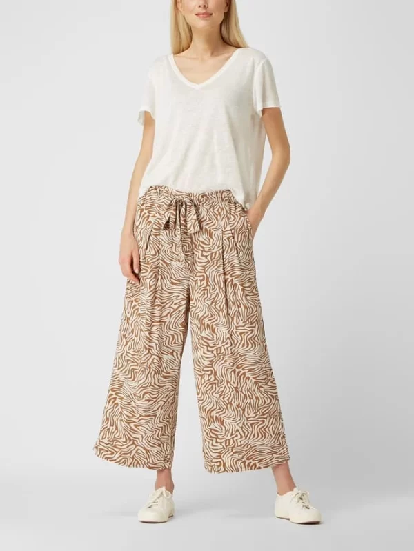 Broadway NYC Culotte Mit Allover-Muster – Hellbraun 1