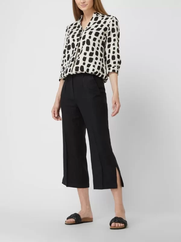 Taifun Culotte Aus Leinen – Schwarz 1