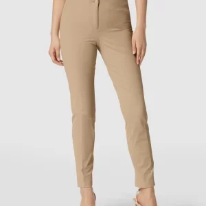 Cambio Verkürzte Mid Rise Bundfaltenhose Im Straight Fit – Sand 13