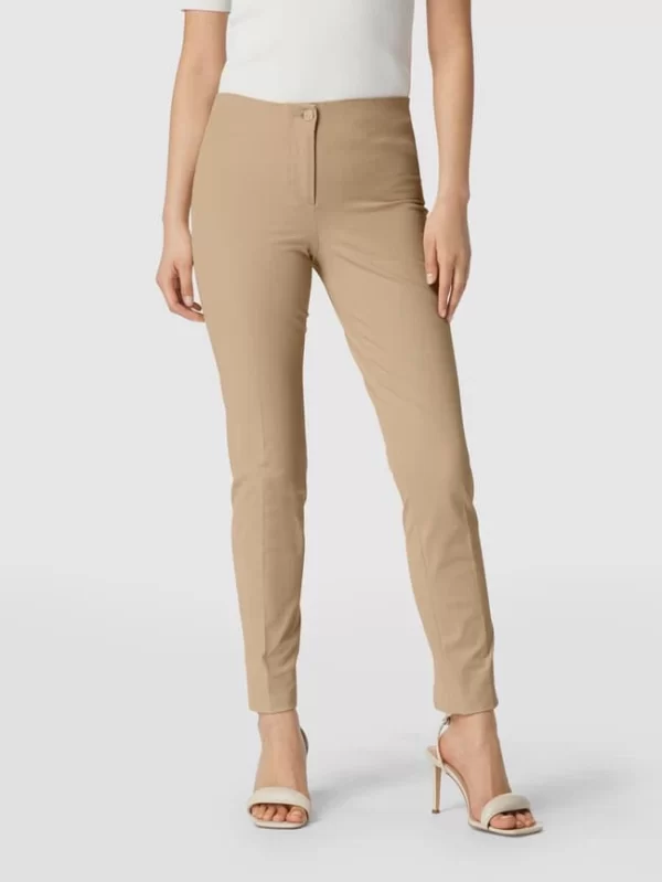 Cambio Verkürzte Mid Rise Bundfaltenhose Im Straight Fit – Sand 5