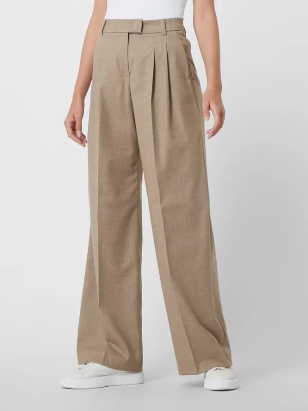 SEDUCTIVE Bundfaltenhose Aus Wollmischung Modell ‘Cercia’ – Beige 5