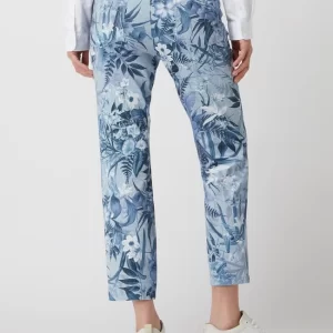 Zerres Comfort Fit Hose Mit Floralem Muster – Blau 15