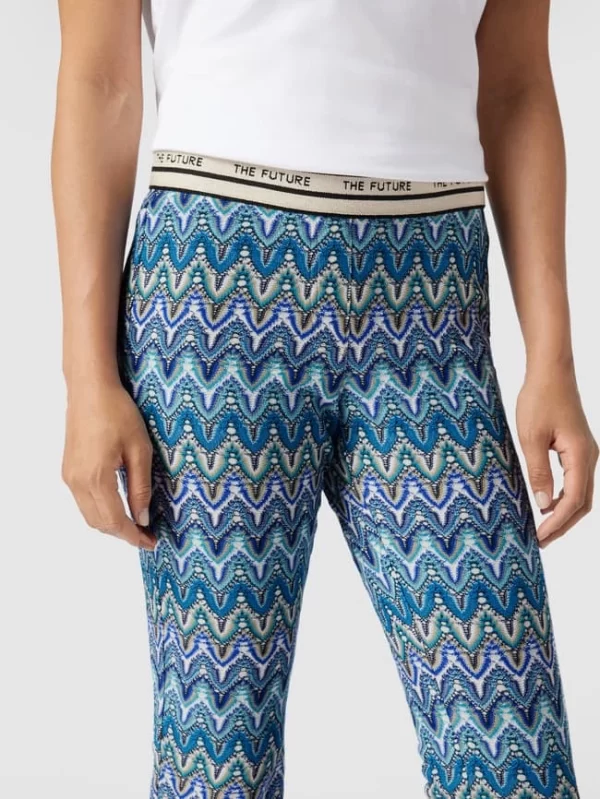 Cambio Hose Mit Allover-Muster – Blau 4