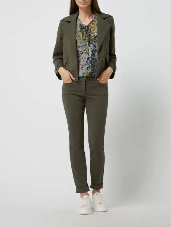 Luisa Cerano Skinny Fit Hose Mit Stretch-Anteil – Olivgrün 1