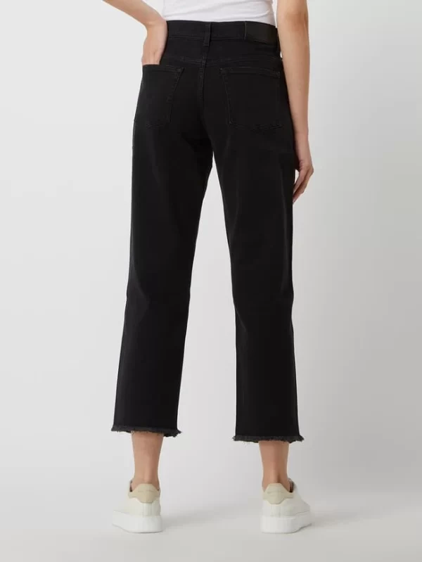 7 For All Mankind Modern Straight Fit Jeans Mit Stretch-Anteil – Schwarz 6