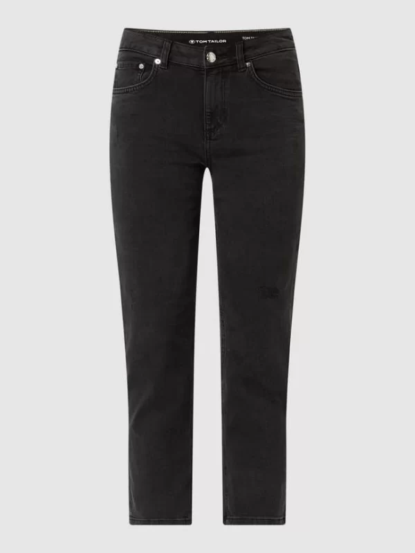 Tom Tailor Straight Fit Jeans Mit Stretch-Anteil Modell ‘Kate’ – Schwarz 3