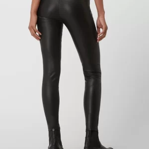 YOUNG POETS SOCIETY Skinny Fit Lederhose Mit Nahtreißverschluss – Schwarz 15