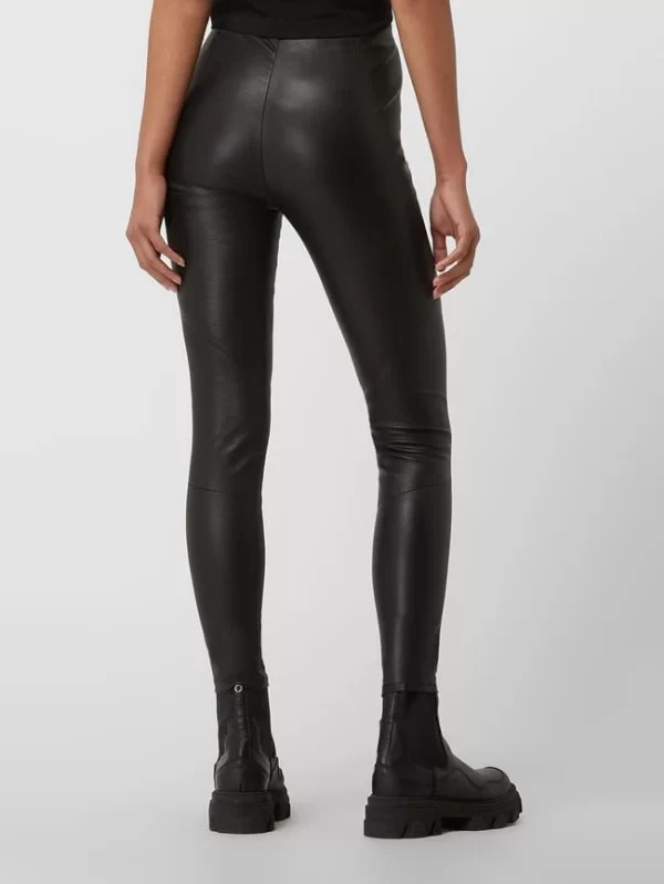 YOUNG POETS SOCIETY Skinny Fit Lederhose Mit Nahtreißverschluss – Schwarz 6