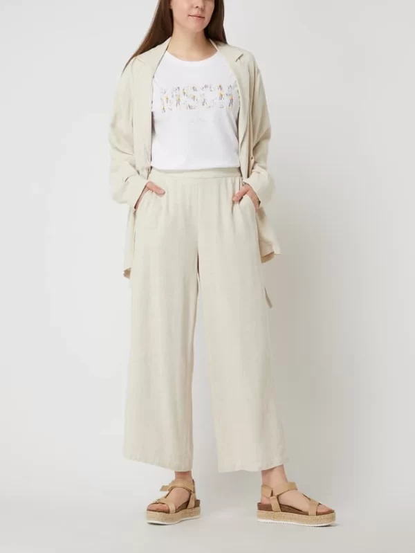 MOSS COPENHAGEN Culotte Mit Leinen-Anteil Modell ‚Mariet‘ – Beige 1