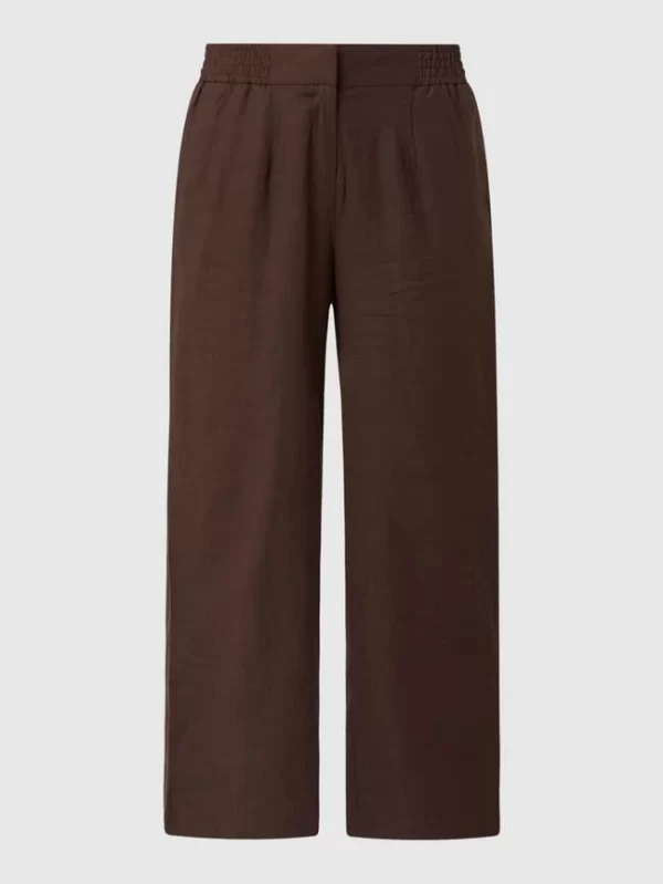 Redraft Culotte Aus Leinen-Viskose-Mix – Dunkelbraun 3