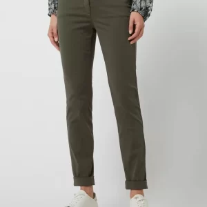 Luisa Cerano Skinny Fit Hose Mit Stretch-Anteil – Olivgrün 13