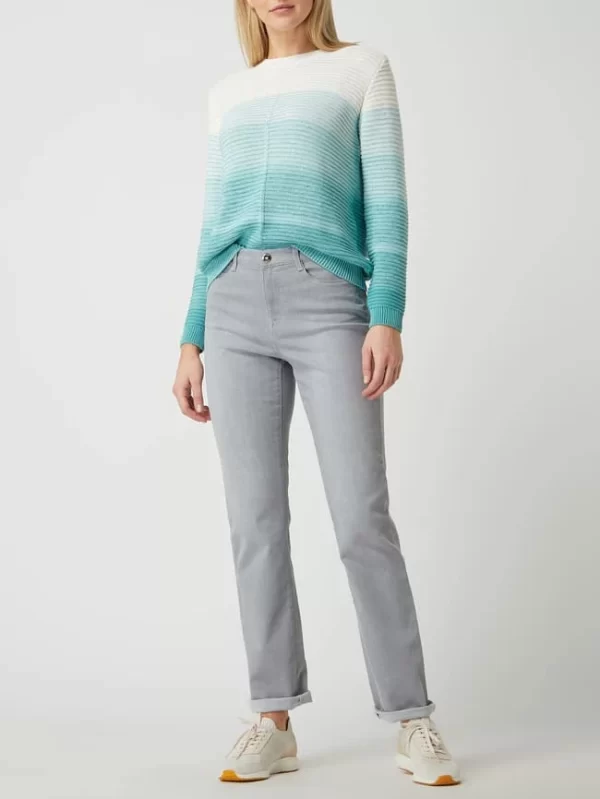 Brax Feminine Fit Jeans Mit Stretch-Anteil Modell ‘Carola’ – Hellgrau 1