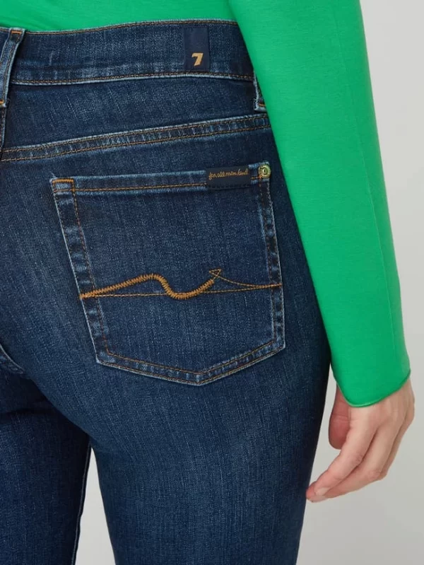7 For All Mankind Straight Fit Jeans Aus Baumwolle – Dunkelblau 4