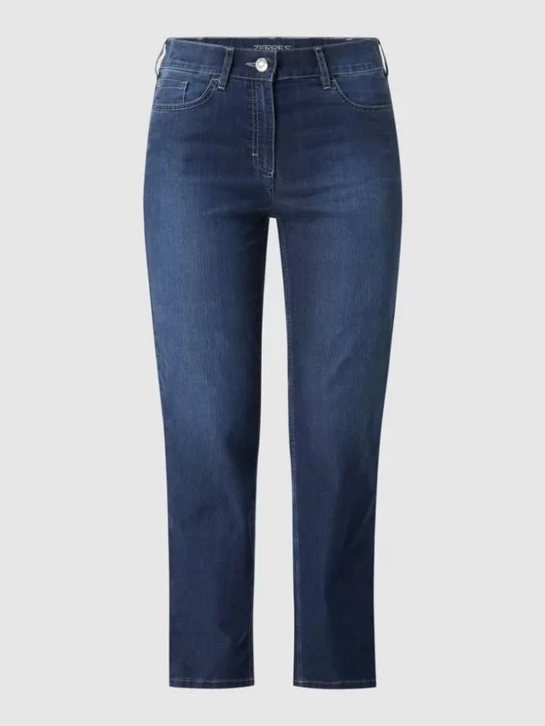Zerres Straight Fit Jeans Mit Stretch-Anteil Modell ‘Greta’ – Blau 3