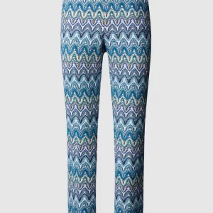 Cambio Hose Mit Allover-Muster – Blau 9