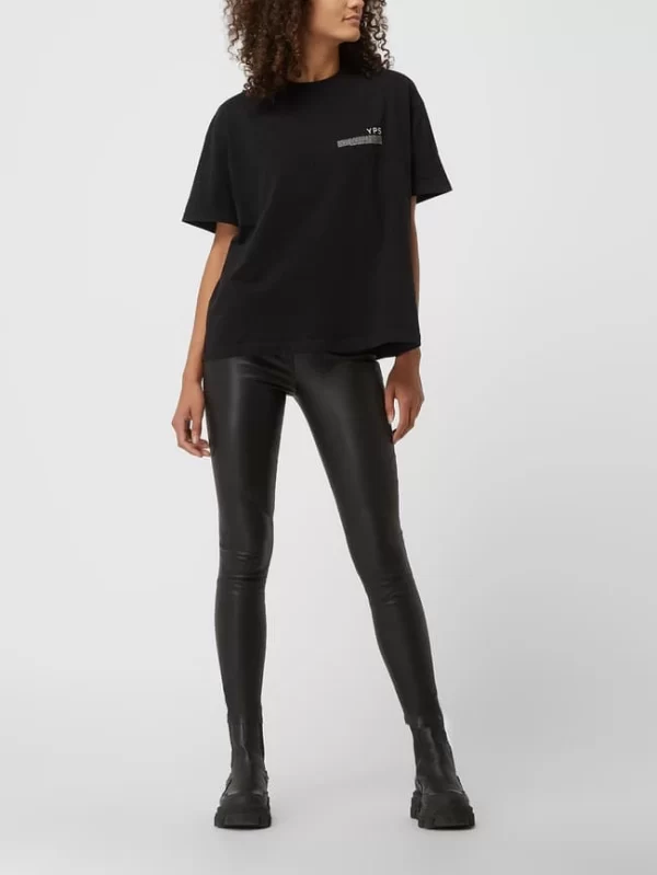 YOUNG POETS SOCIETY Skinny Fit Lederhose Mit Nahtreißverschluss – Schwarz 1