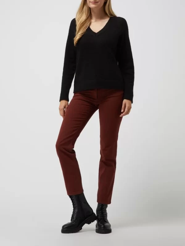 Zerres Straight Fit Jeans Mit Stretch-Anteil Modell ‘Cora’ – Dunkelrot 1
