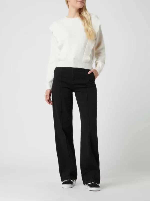 Mango High Waist Jeans Aus Baumwolle Modell ‘Priscila’ – Schwarz 1