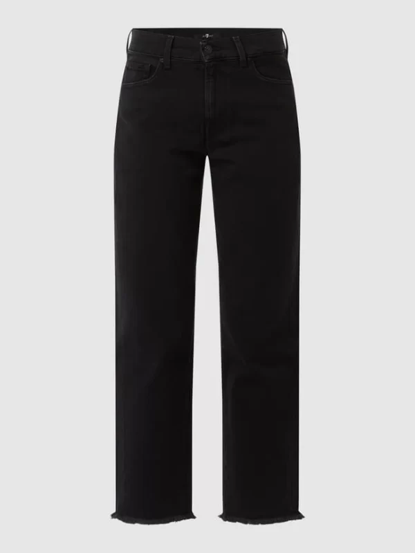 7 For All Mankind Modern Straight Fit Jeans Mit Stretch-Anteil – Schwarz 3