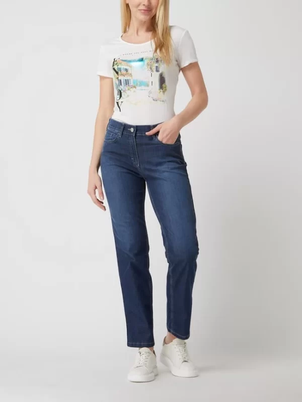 Zerres Straight Fit Jeans Mit Stretch-Anteil Modell ‘Greta’ – Blau 1