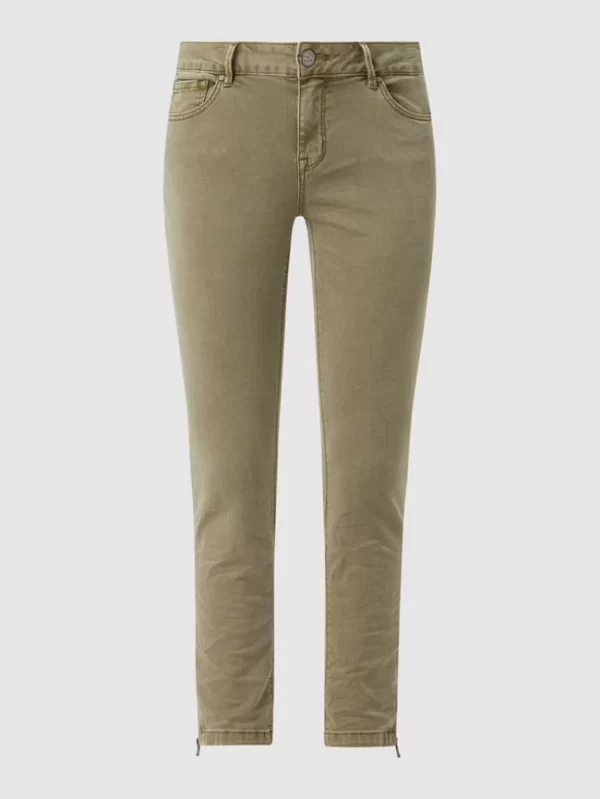 Buena Vista Slim Fit Jeans Mit Label-Applikation – Olivgrün 3
