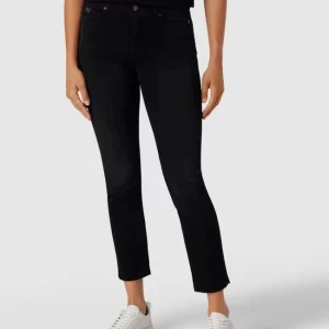 Cambio Low Rise Jeans Im Straight Fit Mit Label-Applikation – Schwarz 13