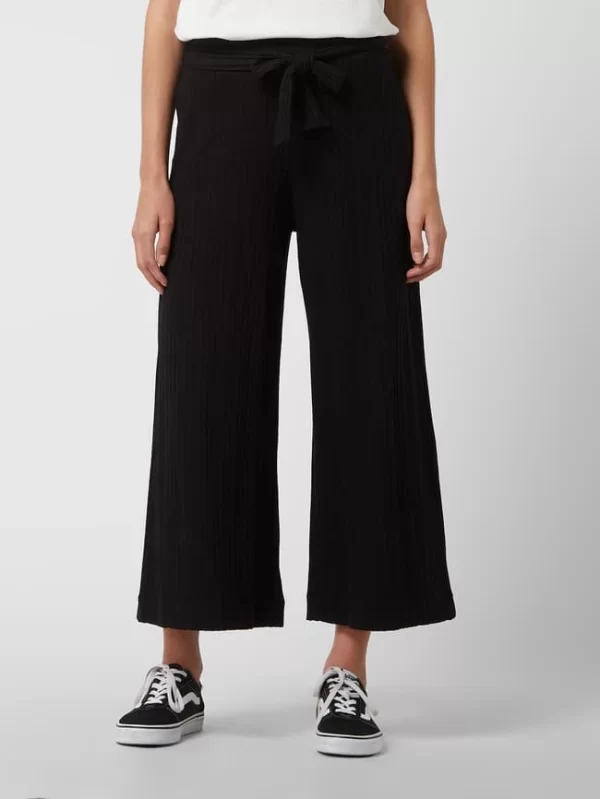 Tom Tailor Culotte Mit Rippenstruktur – Schwarz 5