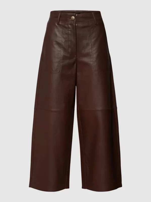 Weekend Max Mara Culotte Aus Leder Modell ‚Gong‘ – Cognac 3