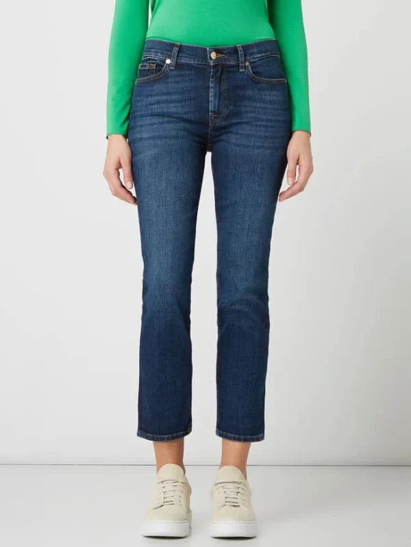 7 For All Mankind Straight Fit Jeans Aus Baumwolle – Dunkelblau 5